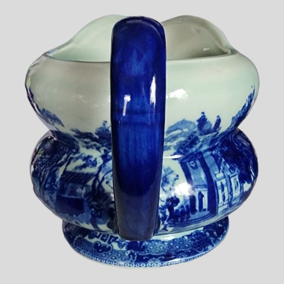 VICTORIA WARE. IRONSTONE FLOW BLUE PITCHER   VINTAGE - Picture 2 of 8